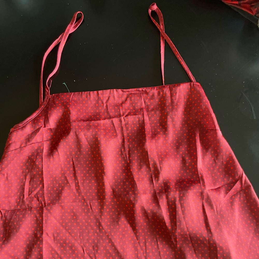 Free people red polka dot tank backless nwt large